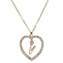 Load image into Gallery viewer, Gold color heart necklaces &amp; pendant