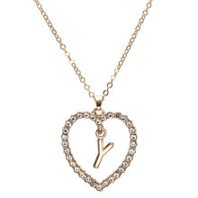 Load image into Gallery viewer, Gold color heart necklaces &amp; pendant
