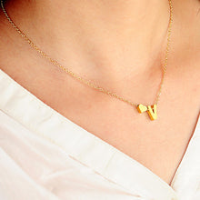 Load image into Gallery viewer, Dainty  personalized Letter heart  Necklace