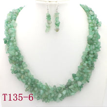 Load image into Gallery viewer, WUBIANLU Garnet Purple Crystal Fluorite Coral crystal Necklace Earrings Hot Sale Suitable Women Banquet Jewelry Fashion Style