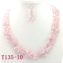 Load image into Gallery viewer, WUBIANLU Garnet Purple Crystal Fluorite Coral crystal Necklace Earrings Hot Sale Suitable Women Banquet Jewelry Fashion Style