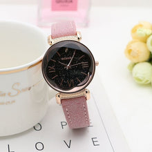 Load image into Gallery viewer, Rose Gold Leather band ladies watch