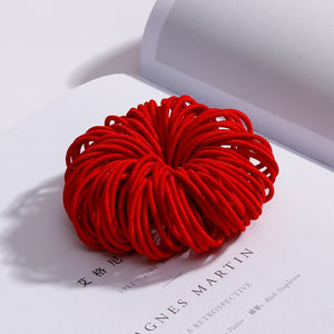 100PCS Candy Colors Nylon  Rubber Bands Safe Elastic Hair Bands Ponytail Holder Kids/woman Hair Accessories