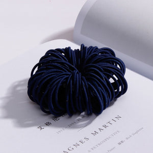 100PCS Candy Colors Nylon  Rubber Bands Safe Elastic Hair Bands Ponytail Holder Kids/woman Hair Accessories