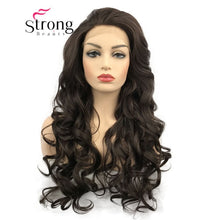 Load image into Gallery viewer, StrongBeauty Lace Front Wigs  Brown Mix Glueless Long Wavy Heat Resistant Hair Wig