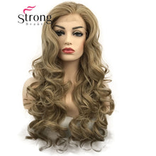 Load image into Gallery viewer, StrongBeauty Lace Front Wigs  Brown Mix Glueless Long Wavy Heat Resistant Hair Wig