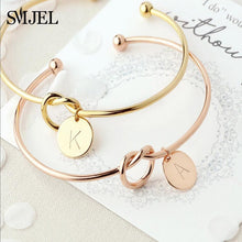 Load image into Gallery viewer, Personalized Knot Initial Bracelet