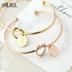 Personalized Knot Initial Bracelet