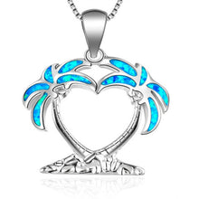 Load image into Gallery viewer, Fashion Silver Filled Blue Imitati Opal Sea Turtle Pendant Necklace for Women