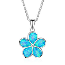 Load image into Gallery viewer, Fashion Silver Filled Blue Imitati Opal Sea Turtle Pendant Necklace for Women