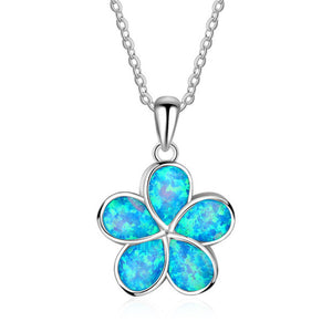 Fashion Silver Filled Blue Imitati Opal Sea Turtle Pendant Necklace for Women
