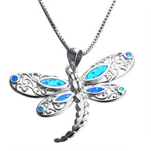 Load image into Gallery viewer, Fashion Silver Filled Blue Imitati Opal Sea Turtle Pendant Necklace for Women