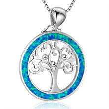 Load image into Gallery viewer, Fashion Silver Filled Blue Imitati Opal Sea Turtle Pendant Necklace for Women
