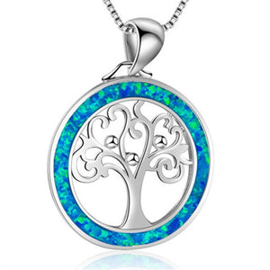 Fashion Silver Filled Blue Imitati Opal Sea Turtle Pendant Necklace for Women