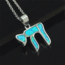 Load image into Gallery viewer, Fashion Silver Filled Blue Imitati Opal Sea Turtle Pendant Necklace for Women