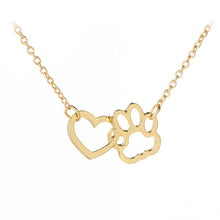 Load image into Gallery viewer, Hollow Pet Paw Footprint Necklaces