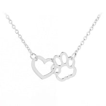 Load image into Gallery viewer, Hollow Pet Paw Footprint Necklaces