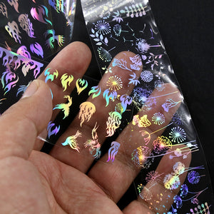Roll of holographic nail  art decals