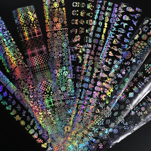 Roll of holographic nail  art decals