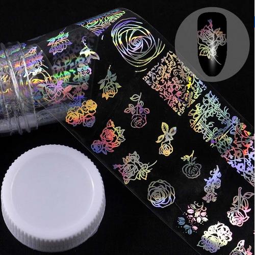 Roll of holographic nail  art decals