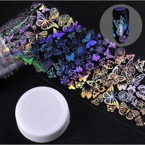Roll of holographic nail  art decals