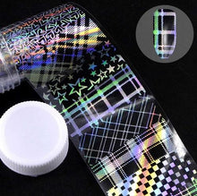 Load image into Gallery viewer, Roll of holographic nail  art decals