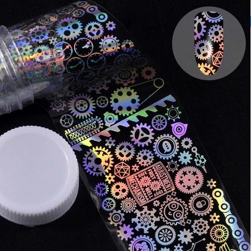 Roll of holographic nail  art decals