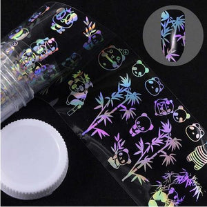 Roll of holographic nail  art decals