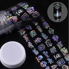 Load image into Gallery viewer, Roll of holographic nail  art decals