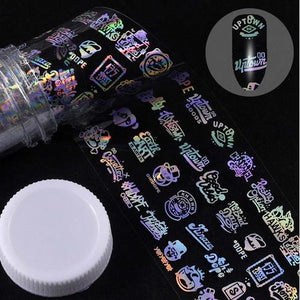 Roll of holographic nail  art decals