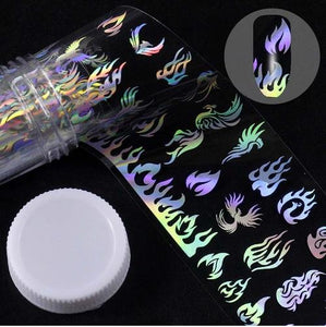 Roll of holographic nail  art decals
