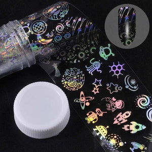 Roll of holographic nail  art decals