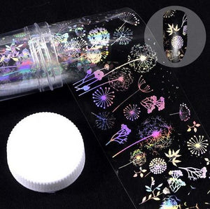Roll of holographic nail  art decals