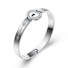 Load image into Gallery viewer, Couples Jewelry Set Stainless Steel Love Heart Lock Bracelet