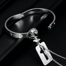 Load image into Gallery viewer, Couples Jewelry Set Stainless Steel Love Heart Lock Bracelet