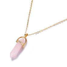 Load image into Gallery viewer, Hexagonal Column Quartz Necklaces Pendants