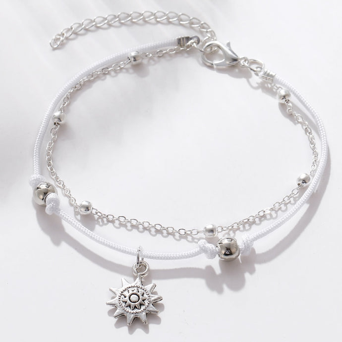 Simple Colorful Sun Elephant Anklets for Women Charm Anklets for Beach Jewelry