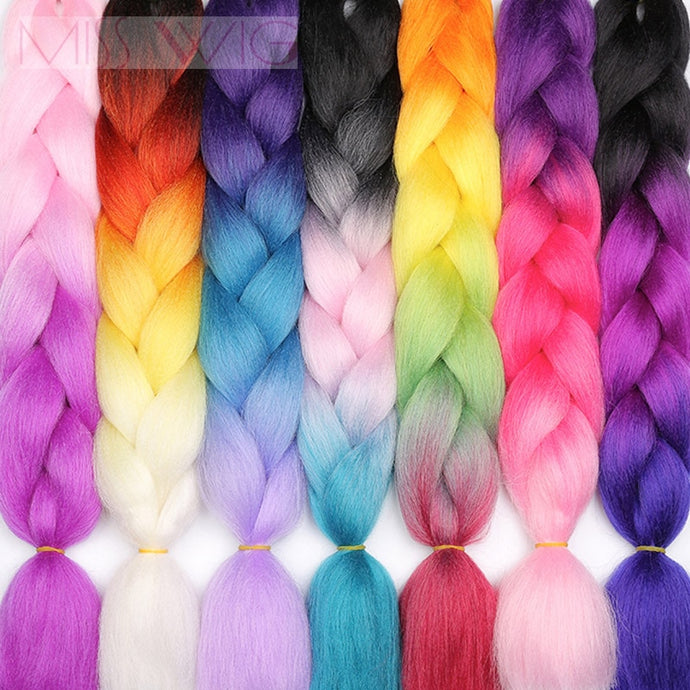 Braiding Synthetic Hair 88Colors Available 24Inch Crochet Blonde Hair For Women Extensions Jumbo Braids Hairstyles