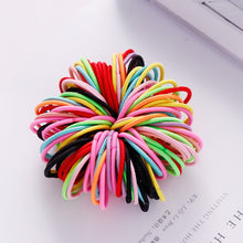 Load image into Gallery viewer, 100PCS Candy Colors Nylon  Rubber Bands Safe Elastic Hair Bands Ponytail Holder Kids/woman Hair Accessories