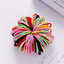 Load image into Gallery viewer, 100PCS Candy Colors Nylon  Rubber Bands Safe Elastic Hair Bands Ponytail Holder Kids/woman Hair Accessories