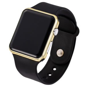 unisex  casual sports led digital watch with silicone band