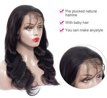 Load image into Gallery viewer, Pre Plucked remy 360 Lace Frontal Wig with Baby Hair Brazilian Body Wave