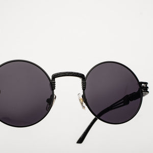 Peekaboo vintage retro mirror sunglasses gold and black sun glasses vintage round circle