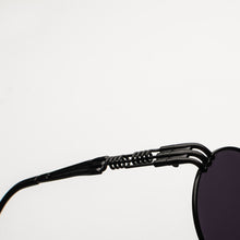 Load image into Gallery viewer, Peekaboo vintage retro mirror sunglasses gold and black sun glasses vintage round circle