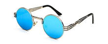 Load image into Gallery viewer, Peekaboo vintage retro mirror sunglasses gold and black sun glasses vintage round circle