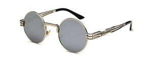 Peekaboo vintage retro mirror sunglasses gold and black sun glasses vintage round circle