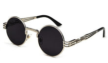 Load image into Gallery viewer, Peekaboo vintage retro mirror sunglasses gold and black sun glasses vintage round circle