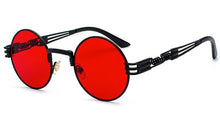 Load image into Gallery viewer, Peekaboo vintage retro mirror sunglasses gold and black sun glasses vintage round circle