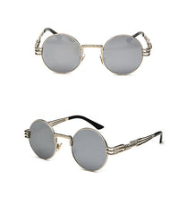 Load image into Gallery viewer, Peekaboo vintage retro mirror sunglasses gold and black sun glasses vintage round circle