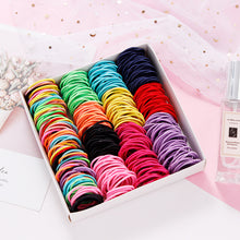 Load image into Gallery viewer, 100PCS Candy Colors Nylon  Rubber Bands Safe Elastic Hair Bands Ponytail Holder Kids/woman Hair Accessories